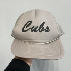 Vintage 90s Speedway Chicago Cubs Adjustable Snapback One Size Trucker Hat